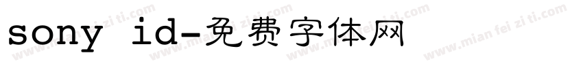 sony id字体转换